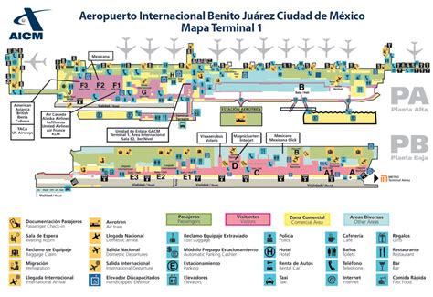 Ciudad de mexico mapa, Aeropuerto de la ciudad de méxico, Ciudad de méxico