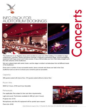 Fillable Online Info pack for auditorium bookings - Ryde Eastwood ...