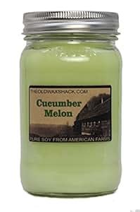 Amazon.com: Cucumber Melon - Soy Candle - 16 Oz. Mason Jar: Home & Kitchen