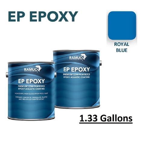 RAMUC EP Epoxy High Gloss Epoxy Royal Blue Pool Paint, 908132901