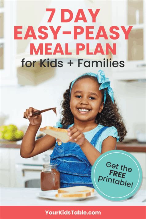 7 Day Easy Peasy Meal Plan for Kids + Families - Your Kid's Table