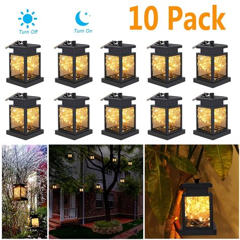 （1~10 Pack）Solar Lights Outdoor Hanging Solar Lantern , Solar Garden ...