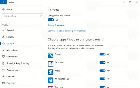 Prevent Apps from Accessing Camera in Windows 10