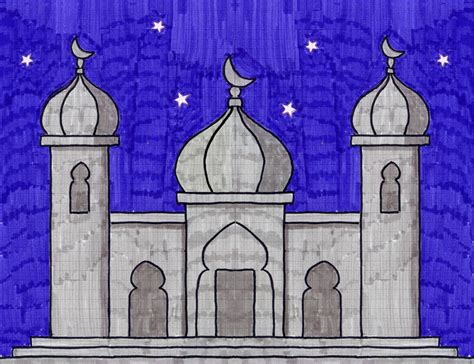 How To Draw A Simple Mosque