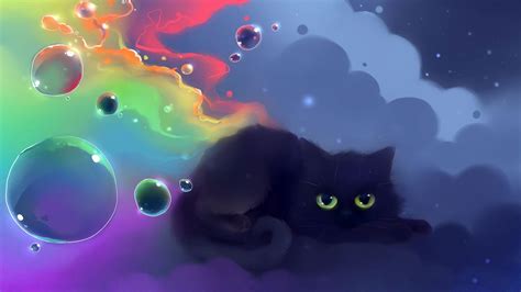 Cute Black Cat Anime Wallpapers - Top Free Cute Black Cat Anime ...