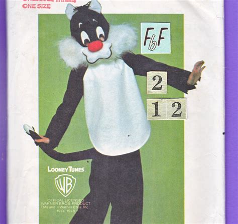 Children's Sylvester the Cat Costume Sewing Pattern/ - Etsy