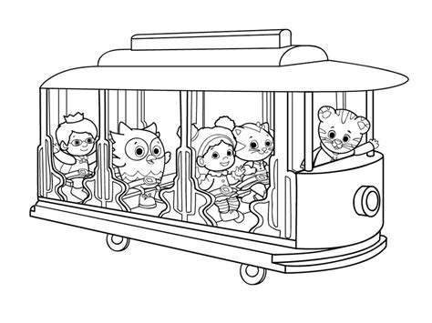 Daniel Tiger’s Neighborhood Trolley coloring page | Ritbok E | Pinterest