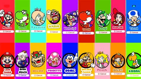 Super Mario 3D World - All 17 Characters! - YouTube