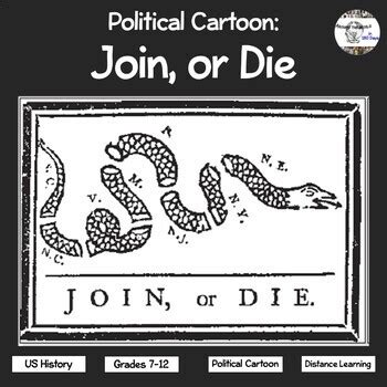 Political Cartoon: Join, or Die by Around the World in 180 Days | TpT