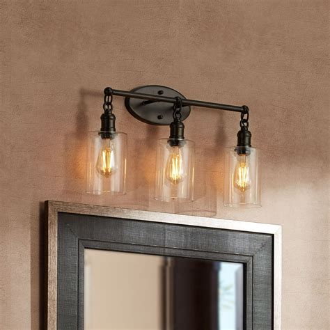 Franklin Iron Works Industrial Rustic Wall Light LED Bronze Hardwired ...