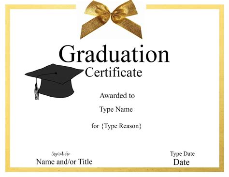 Graduation Certificate Template | Customize Online & Print