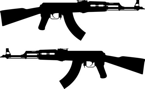 AK-47 Firearm Clip art - gun png download - 2400*1483 - Free ...