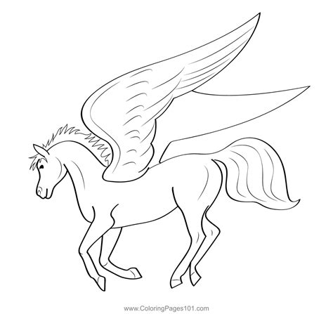 Pegasus 4 Coloring Page for Kids - Free Pegasus Printable Coloring ...