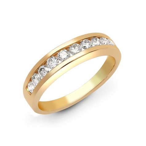 18ct Yellow Gold 50pts Channel Set Diamond Ring