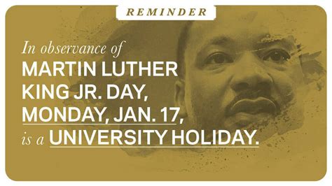 Martin Luther King Jr. Holiday Observance 2022 | Latest | NDWorks ...