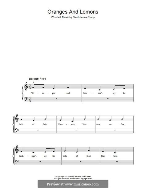 Oranges and Lemons by C. Sharp - sheet music on MusicaNeo