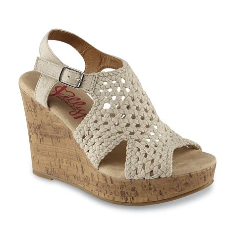 jellypop Women's Mosaic Natural Cork Wedge Sandal