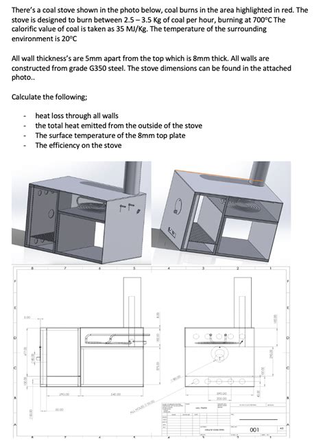 Solved There’s a coal stove shown in the photo below, coal | Chegg.com