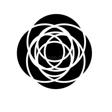 Simple Logo of Rose Black and White Stock Illustration - Illustration ...