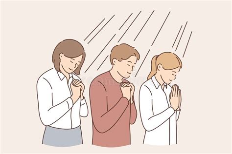 Group Of People Praying Clipart