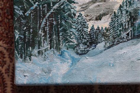 Snowy Mountain Oil Painting Beautiful Alps Painting - Etsy