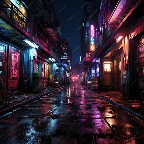 Premium AI Image | Cyberpunk Alley Step Into a Gritty Cyberpunk ...