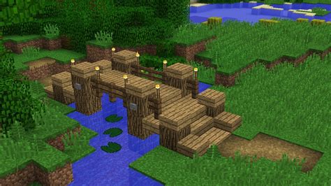 Minecraft: How to build a Simple Bridge - YouTube