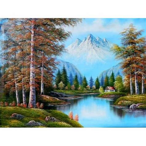 Printed Elegance Nature Landscape Canvas Painting For Home Decoration ...