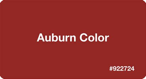 Auburn Color: Best Practices, Color Codes, Palettes & More!