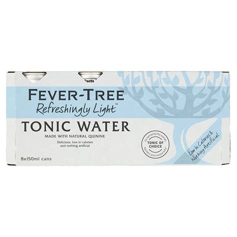 Fever Tree Naturally Light Tonic Water, 8 x 150ml.