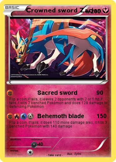 Pokémon Crowned sword Zacian - Sacred sword - My Pokemon Card