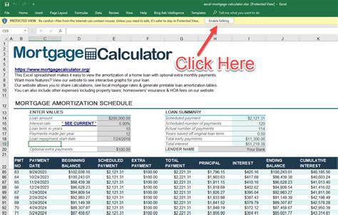 Download Microsoft Excel Mortgage Calculator Spreadsheet: XLSX Excel ...