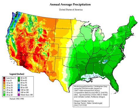 Precipitation map of the lower 48 U.S. - Vivid Maps