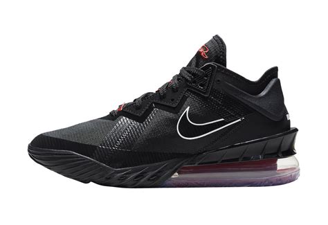 Nike LeBron 18 Low Black University Red CV7562-001 - KicksOnFire.com