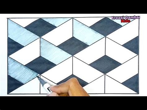 Menggambar Ragam Hias Geometris Yang Mudah Sekali - YouTube