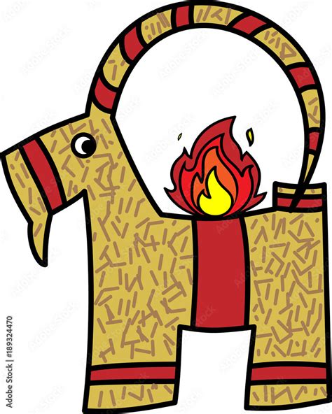 Swedish straw goat, Goat from Gävle, Gavle Goat is burning Stock ...