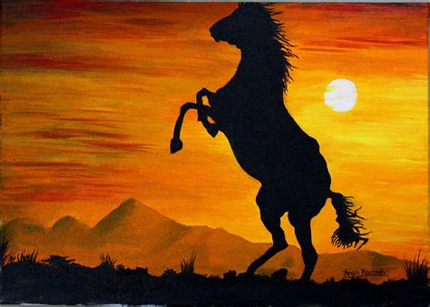 Raising horse Painting by Arun Karanth - Pixels