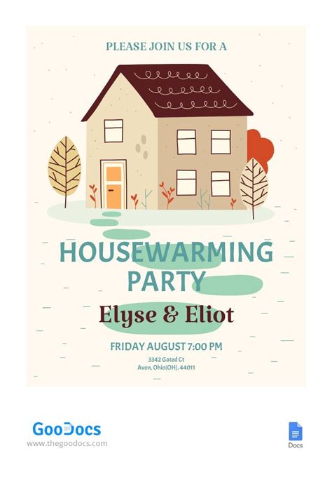 Free Housewarming Party Invitation Template In Google Docs