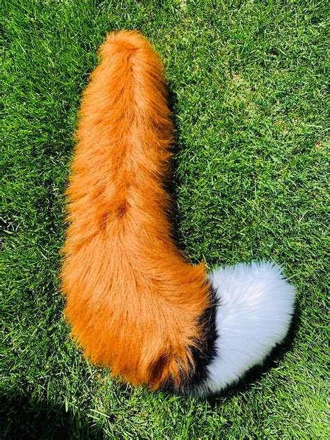 Large Red Fox Tail Custom Fursuit Tail Commission Pet Play | Etsy