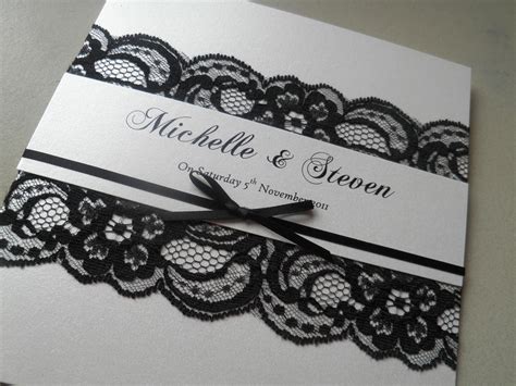 Lace Wedding Invitation | Wedding invitation ribbon, Ivory wedding ...