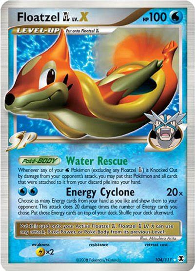 Serebii.net TCG Rising Rivals - #104 Floatzel GL Lv. X