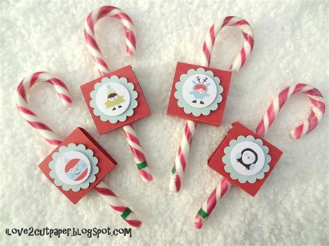 i love 2 cut paper: Jingle Hop and Candy Cane Holders