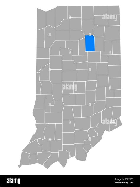 Map of Wabash in Indiana Stock Photo - Alamy