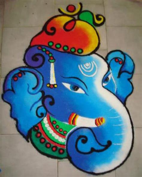 15+ Best Ganesh Rangoli Designs | Styles At Life