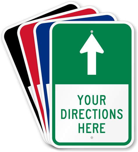 Customizable Parking Lot Directions Sign, Ahead Arrow, SKU: K2-3189-T