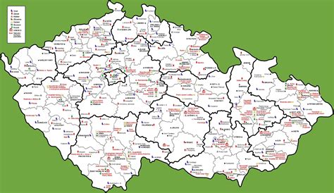 Czech republic attraction map - Czechia attraction map (Eastern Europe ...