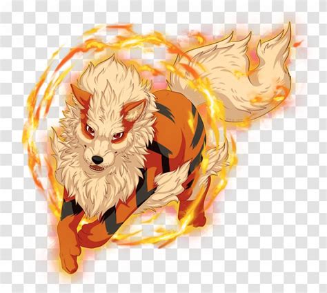 Arcanine Pokémon Flame Growlithe Fan Art - Orange Transparent PNG