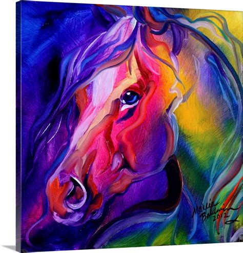 Colorful Mustang Horse Drawing Print~Vibrant Horse Picture~Abstract ...