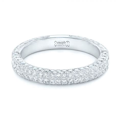 Diamond Pave Wedding Band #102175 - Seattle Bellevue | Joseph Jewelry