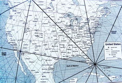 Ley Lines North America Map - Anni Malena